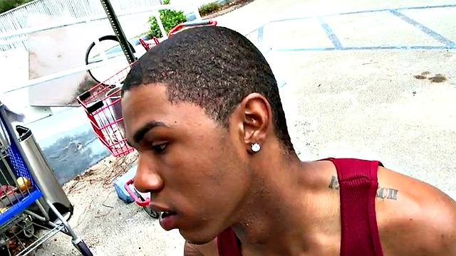 Poor black thug agrees to going gay with white dude