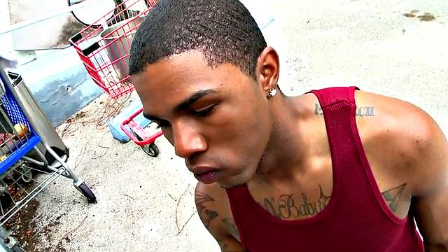 Poor black thug agrees to going gay with white dude