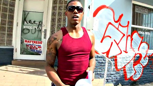 Poor black thug agrees to going gay with white dude