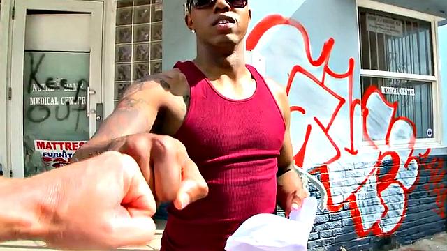 Poor black thug agrees to going gay with white dude