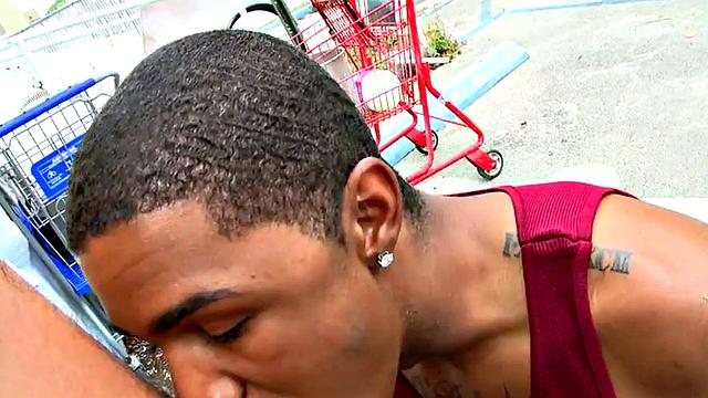 Poor black thug agrees to going gay with white dude