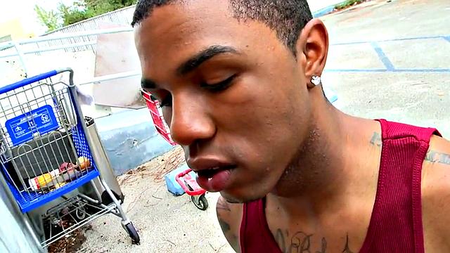 Poor black thug agrees to going gay with white dude