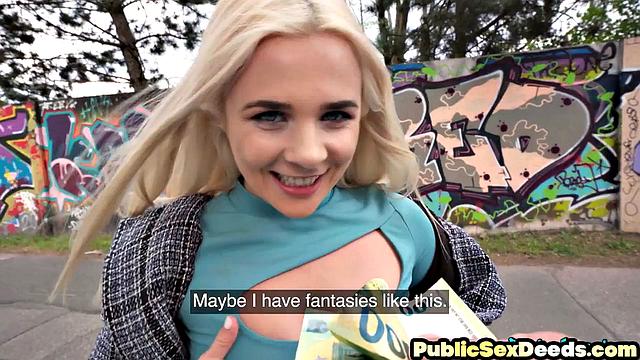 picked up babe bouncing on stranger's dick