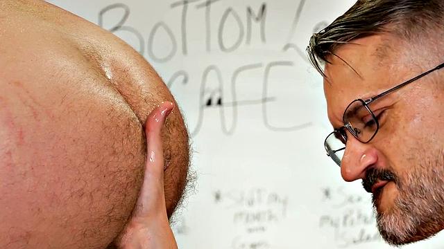 Gaydaddy gets fisted in tight asshole after BJ