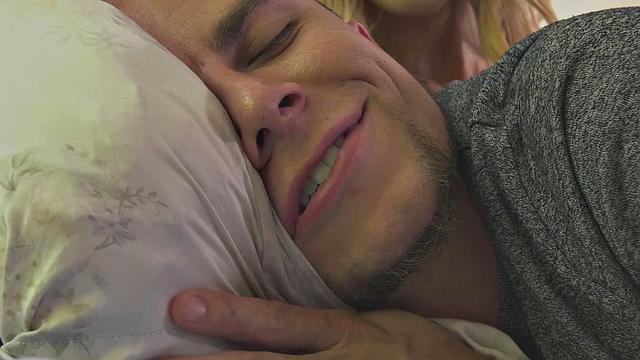 Busty inked TS babe barebacks deepthroating BF