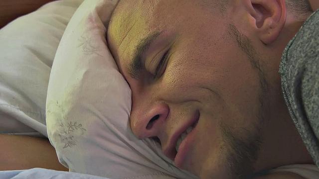 Busty inked TS babe barebacks deepthroating BF