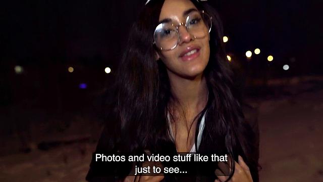 Amateur 21yo Czech gal with small boobs fucked for cash