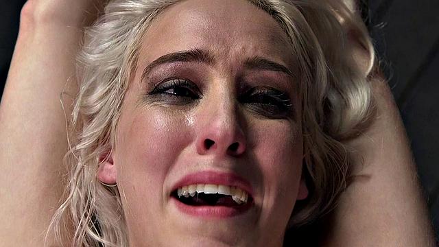 Whipped BDSM sub suffers orgasms by her master