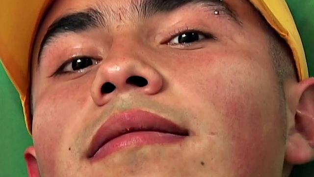 We find Latin twink Logan plopped on his bed and ready to get off. It isn't long before the clothes strip away, and he's pulled his stiff dick out the leg of his underwear to stroke.