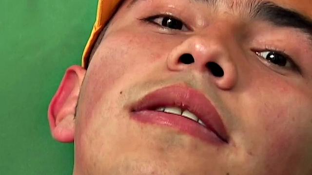 We find Latin twink Logan plopped on his bed and ready to get off. It isn't long before the clothes strip away, and he's pulled his stiff dick out the leg of his underwear to stroke.