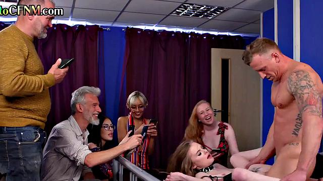 CFNM babe recorded while getting pussysmashed in doggystyle