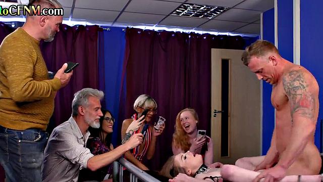 CFNM babe recorded while getting pussysmashed in doggystyle