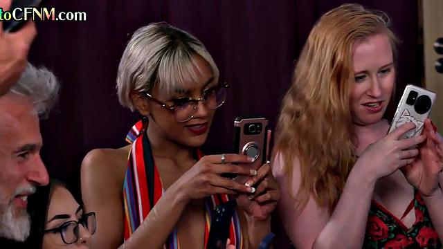 CFNM babe recorded while getting pussysmashed in doggystyle