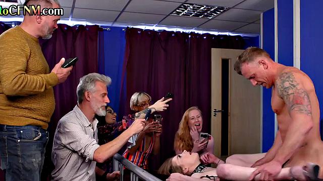 CFNM babe recorded while getting pussysmashed in doggystyle