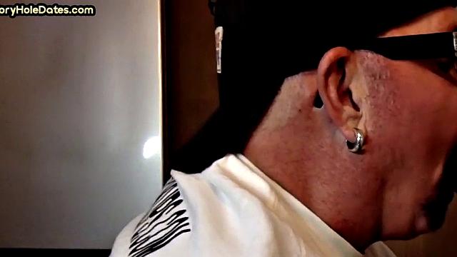 Homemade gloryhole cum in mouth DILF sucks hard cock