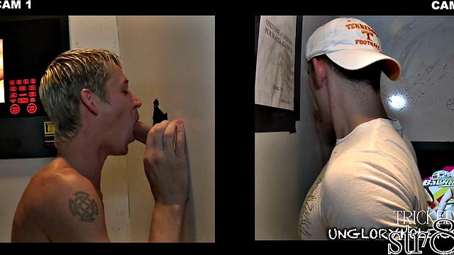 Gay gloryhole fooling naive straight