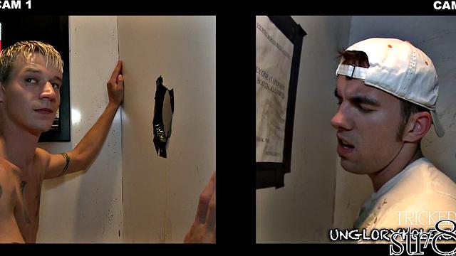 Gay gloryhole fooling naive straight