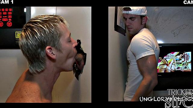 Gay gloryhole fooling naive straight