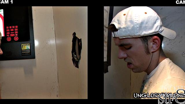 Gay gloryhole fooling naive straight