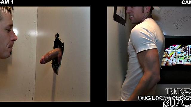 Gay gloryhole fooling naive straight