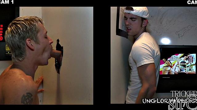 Gay gloryhole fooling naive straight