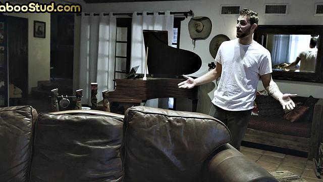 Dominant stepbro fucks bottoms asshole at home