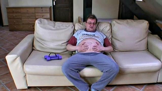 Teen fucks gramps' dick