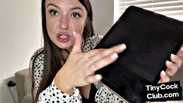 Amateur SPH femme teasing small dick