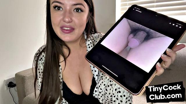 Amateur SPH femme teasing small dick