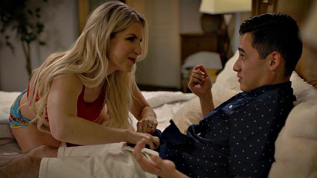 Cockhungry stepmom gets cuntsmashed by nerdy stepson