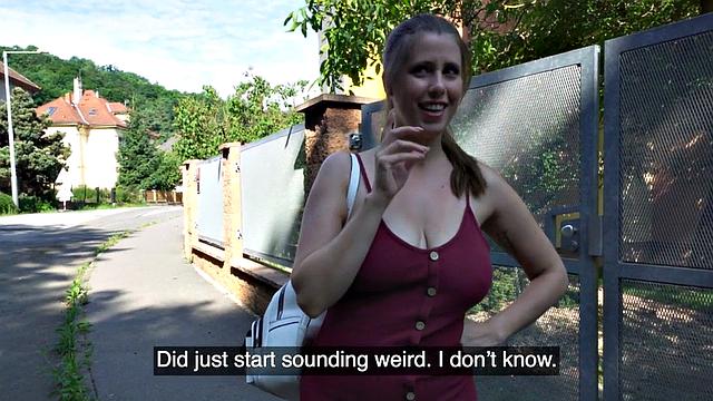 Public busty bae gets titfuck outdoors before doggystyled POV