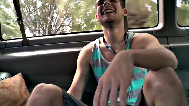 Fooled blindfolded barebacking gay after blowjob