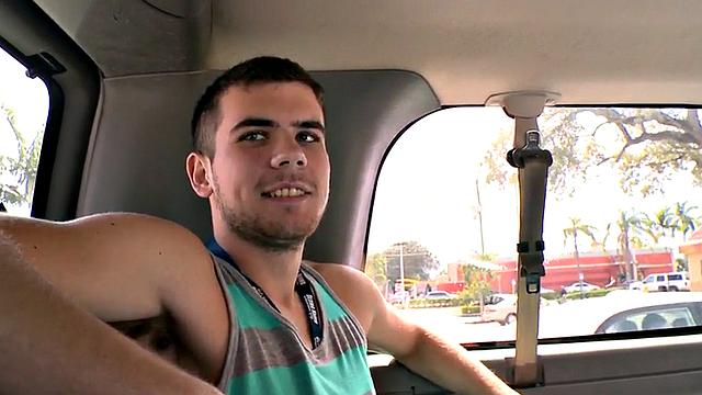 Fooled blindfolded barebacking gay after blowjob