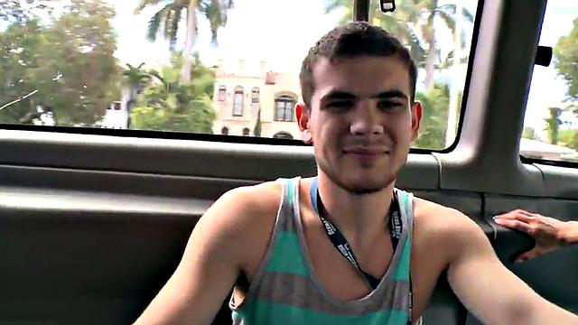 Fooled blindfolded barebacking gay after blowjob