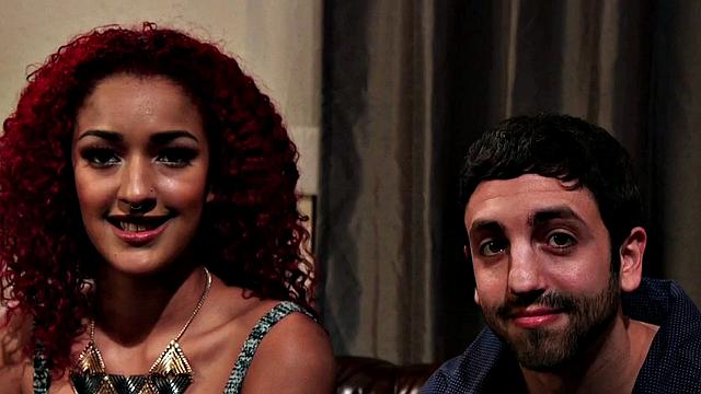 Mean ebony femdom riding stranger