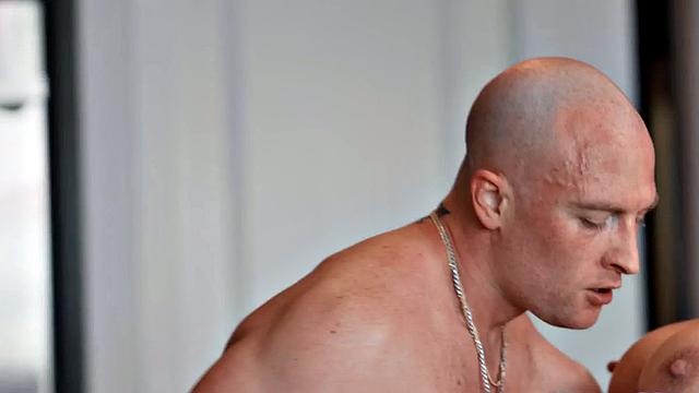 Stunning nympho squirting on the table