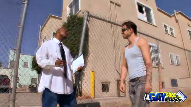 Luke Cross Enjoying a Black Cock