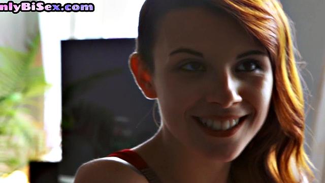 Bisexual dudes love in threesome with redhead bae