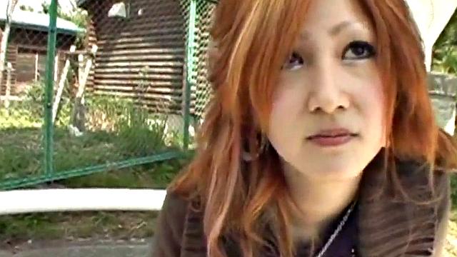 Dick sucking asian slut ravaged outdoors