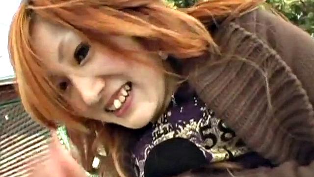 Dick sucking asian slut ravaged outdoors