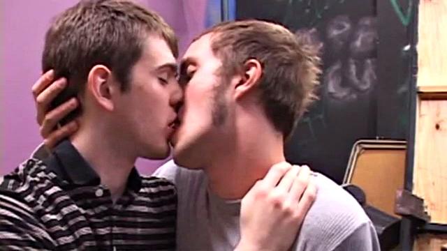 After making out, Dorian Jensen and James O'Neil strip and pleasure each other's cock. Dorian cums on James' face and receives a messy facial.