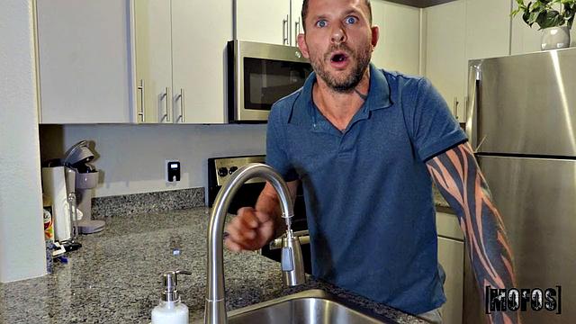 Stepdad Stretches Out Bum