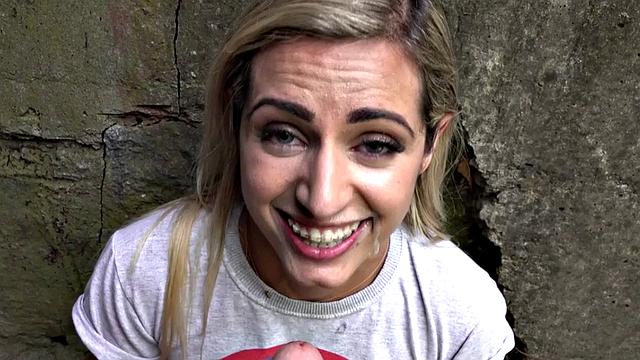 Real amateur pickedup outdoor ravaged