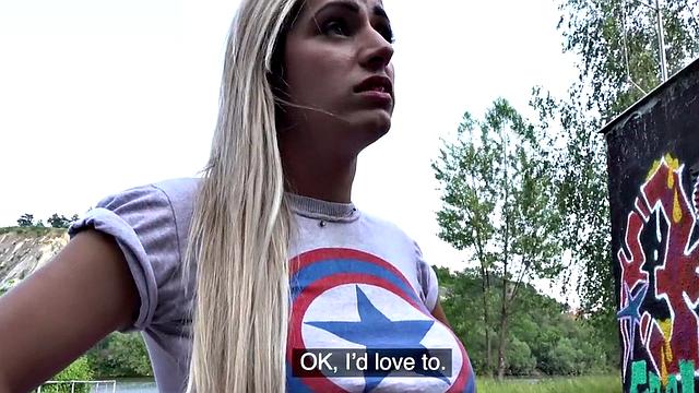 Real amateur pickedup outdoor ravaged