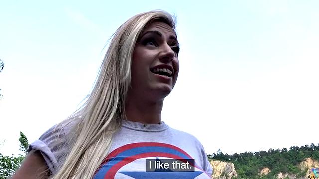 Real amateur pickedup outdoor ravaged