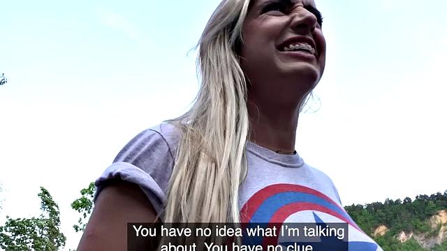 Real amateur pickedup outdoor ravaged