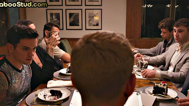 Bizarre athletic jocks and studs enjoy family orgy