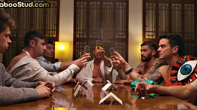 Bizarre athletic jocks and studs enjoy family orgy