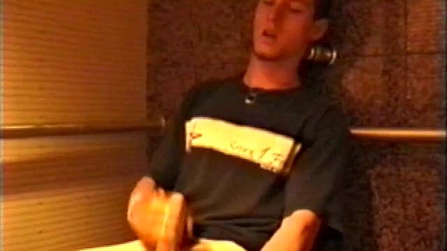 At first we watch shirtless Adam do some skateboarding tricks. Then, when he gets really horny, the young man skates off to a public restroom where he jerks off in one of the big stalls.