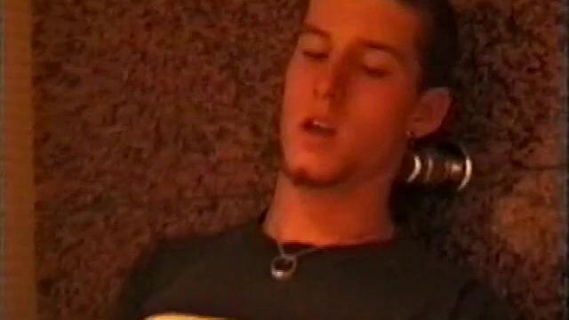 At first we watch shirtless Adam do some skateboarding tricks. Then, when he gets really horny, the young man skates off to a public restroom where he jerks off in one of the big stalls.